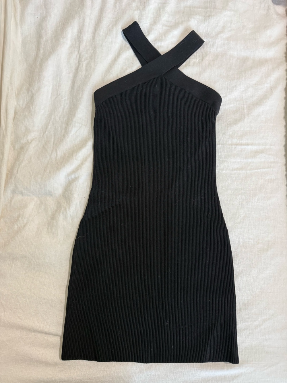Babaton Black Ribbed Sculpt Knit dress